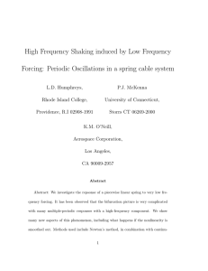 High Frequency Shaking induced by Low Frequency Forcing