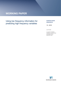 Using low frequency information for predicting high