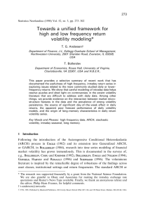 Towards a uni®ed framework for high and low frequency return