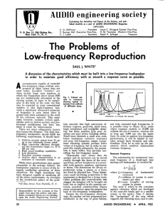 The Problems of Low-frequency Reproduction