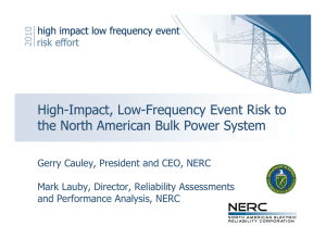 High Impact Low Impact Low Frequency Event Risk to