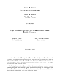 High and Low Frequency Correlations in Global
