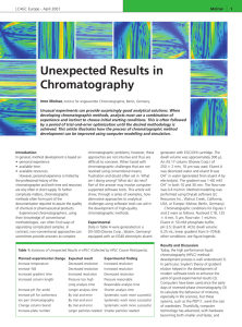 Unexpected Results in Chromatography