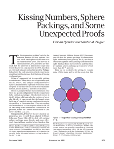 Kissing Numbers, Sphere Packings, and Some Unexpected Proofs