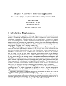 Ellipsis: A survey of analytical approaches