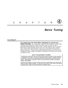 Servo Tuning - Motion Control Systems