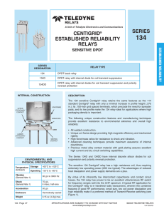 series centigrid® established reliability relays