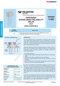 series 116c centigrid® established reliability relay