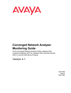 Converged Network Analyzer Monitoring Guide