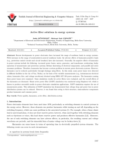 Active filter solutions in energy systems