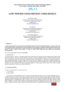 LOW POWER CONSUMPTION CMOS DESIGN