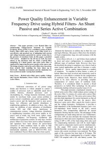 Power Quality Enhancement in Variable Frequency Drive using