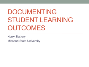Documenting Student Learning Outcomes