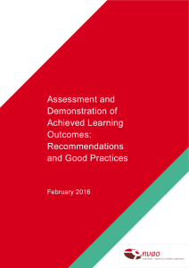 Assessment and Demonstration of Achieved Learning Outcomes