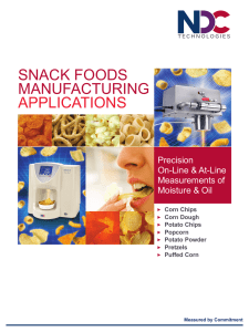 snack foods manufacturing applications