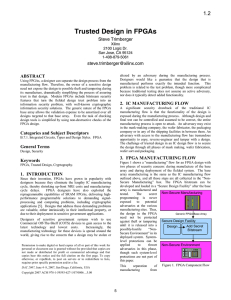 Trusted Design in FPGAs