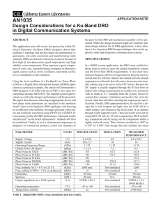 Design Considerations for a Ku-Band DRO in Digital