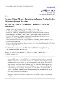 Advanced Shape Memory Technology to Reshape Product Design