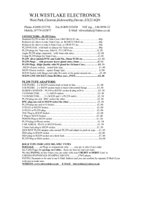 1) CONNECTORS and COMPONENTS