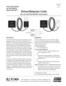 Driver/Detector Coils - Département de physique