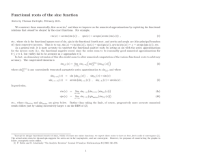 Root of sine