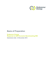 Endeavour Energy 2014-15 - Economic Benchmarking RIN