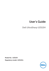 Dell UltraSharp U2515H User`s Guide