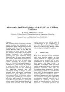 A Comparative Small Signal Stability Analysis of PMSG and