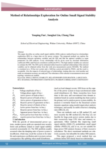 Method of Relationships Exploration for Online Small Signal Stability