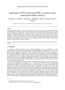 Application of PTP synchronized PMUs in power system small