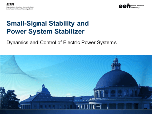 Small-Signal Stability and Power System Stabilizer