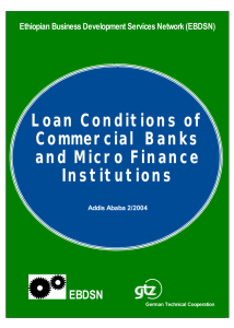 Loan Conditions of Commercial Banks and Micro Finance Institutions
