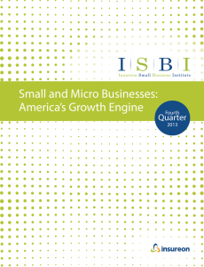 Small and Micro Businesses: America`s Growth Engine