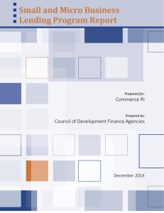 Small and Micro Business Lending Program Report