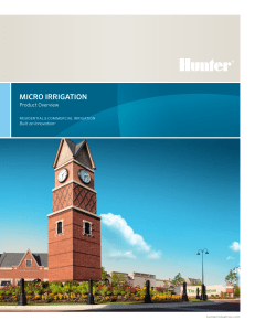 MICRO IRRIGATION - Hunter Industries