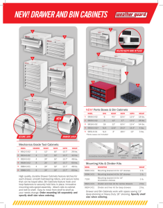 new! drawer and bin cabinets