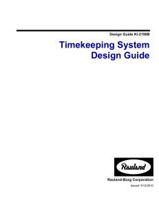 Timekeeping System Applications and Design Guide
