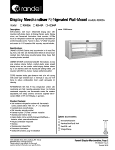 Display Merchandiser Refrigerated Wall-Mount models