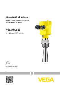 Operating Instructions - VEGAPULS 62 - 4 … 20 mA/HART