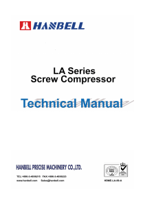 LA Series Screw Compressor Technical Manual