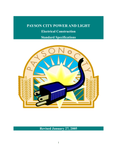 PAYSON CITY POWER AND LIGHT