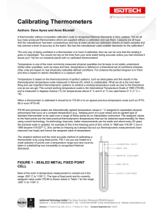 Calibrating Thermometers