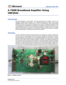 A 700W Broadband Amplifier Using VRF2944