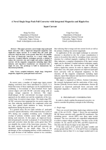 A Novel Single Stage Push Pull Converter with