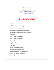 Power Amplifiers - VTU e