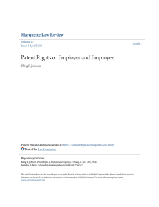 Patent Rights of Employer and Employee