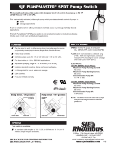 SJE PUMPMASTER® SPDT Pump Switch