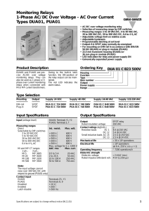 Monitoring Relays 1-Phase AC/DC Over Voltage