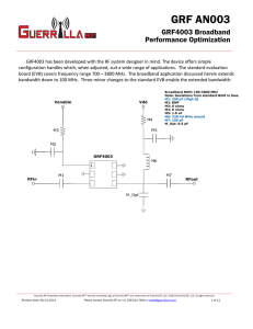 GRF4003 Broadband Performance Optimization