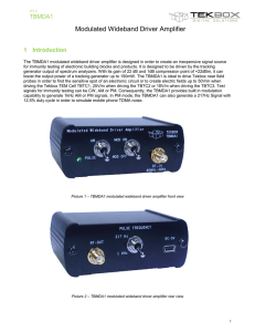 TBMDA1 Modulated Amplifier Manual